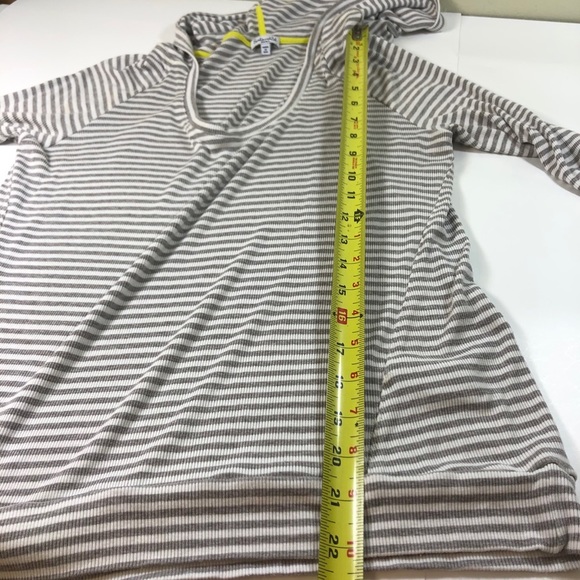 Women Splendid hooded scoop neck striped top, S - Picture 7 of 8